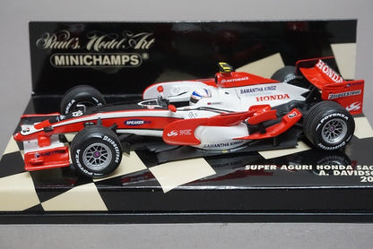 1:43 MINICHAMPS 400080019 Super Aguri Honda SA08 2008 A.Davidson #19