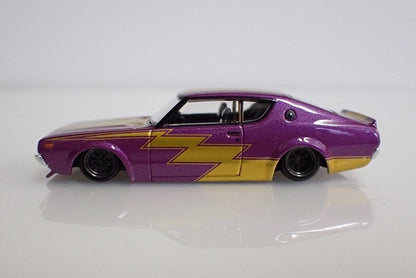 Aoshima 1:64 Grachan 15th Kenmeri GT-R 1973 KPGC110 BoostGear Custom Color No pedestal