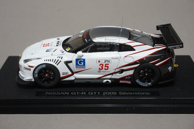 1:43 EBBRO 44305 Nissan GT-R GT1 2009 Silverstone #35