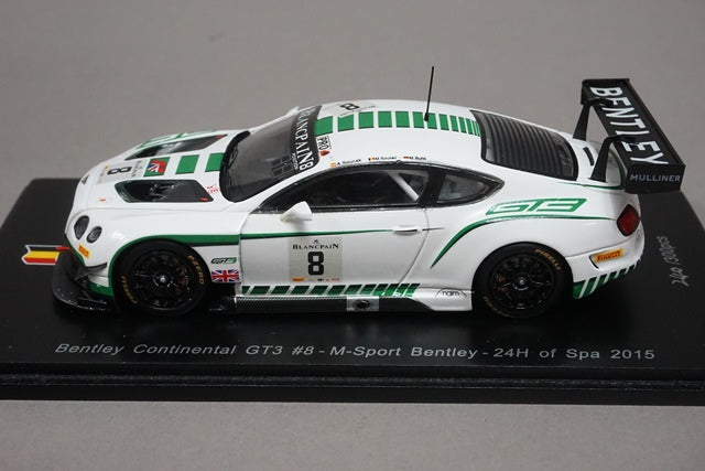 1:43 SPARK SB108 Bentley Continental GT3 M-Sport Bentley 24H Of Spa 2015 #8