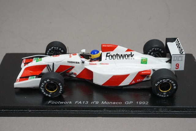 1:43 SPARK S3983 Footwork FA13 Monaco GP 1992 M.Alboreto #9