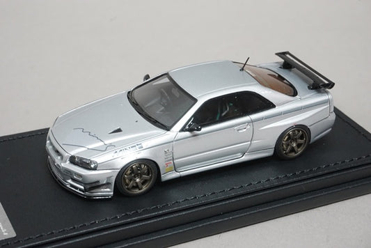 1:43 ignition model IG1816 Nissan Skyline GT-R Mine's (R34) Silver