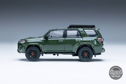 DTG009-G GCD Gaincorp Products 1:64 Toyota 4Runner TRD PRO HILUX SURF ARMY GREEN Diecasttalk