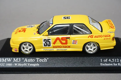 1:43 MINICHAMPS 433882035 KYOSHO Custom BMW M3 Autotech JTCC 1988 #35