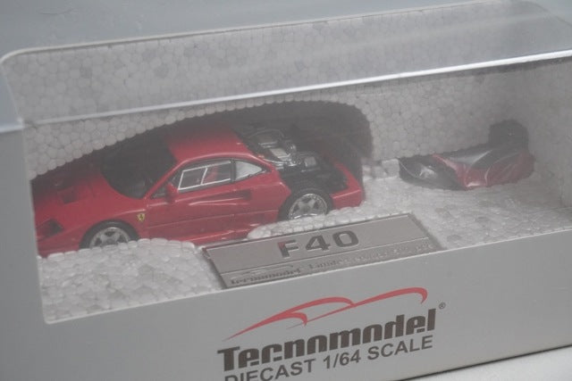 TM64-01A Tecnomodel 1:64 Ferrari F40 LM Press Version 1996 Red w/BBS Silver Wheels