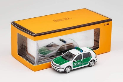 KS-031-224 GCD Gaincorp Products 1:64 VW Volks Wagen Golf MK4 German Police Patrol Car