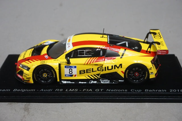 1:43 SPARK S6308 Audi R8 LSM FIA GT Nations Cup Bahrain Team Belgium 2018 #8