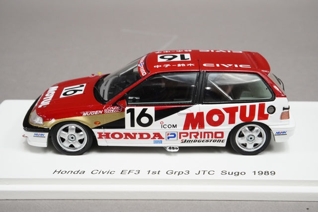 1:43 SPARK S5454 Honda Civic EF3 1st Grp3 JTC Sugo 1989 #16