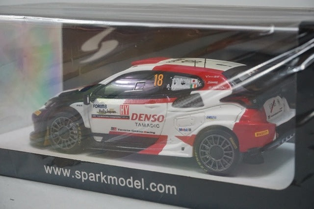 S6740 Spark 1:43 Toyota GR Yaris Rally1 Hybrid #18 TOYOTA GAZOO Racing WRT 5th Rally Japan 2023 T. Katsuta - A. Johnston