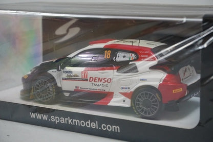 S6740 Spark 1:43 Toyota GR Yaris Rally1 Hybrid #18 TOYOTA GAZOO Racing WRT 5th Rally Japan 2023 T. Katsuta - A. Johnston