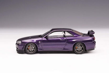 M63401 MOTORHELIX 1:64 Nissan Skyline GT-R R34 V Spec II Midnight Purple