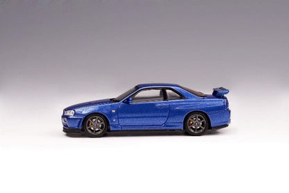 M63403 MOTORHELIX 1:64 Nissan Skyline GT-R R34 V Spec II Bayside Blue