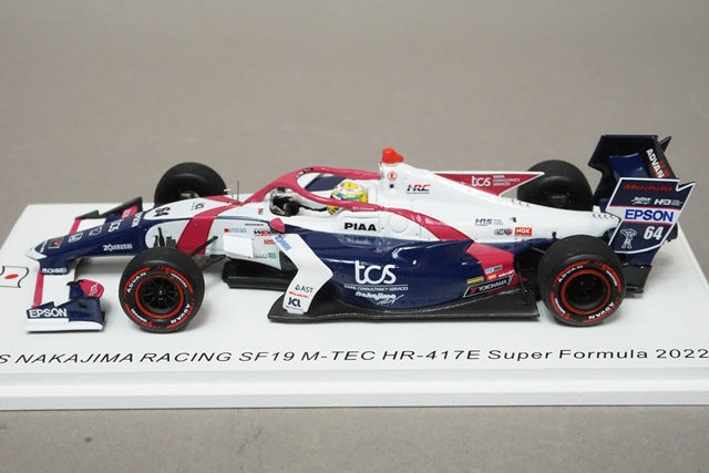 1:43 SPARK SJ129 TCS NAKAJIMA RACING SF19 M-TEC HR-417E Super Formula 2022 #64 Naoki Yamamoto