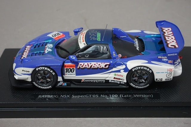 1:43 EBBRO 43765 Honda Raybrig NSX Super GT 2005 Late Model #100