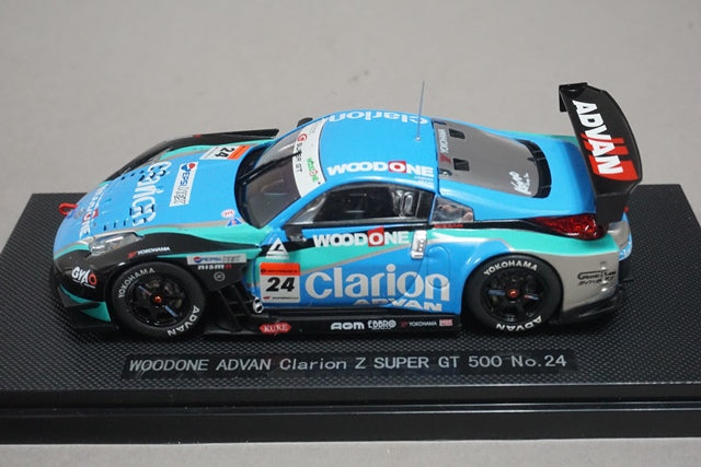 1:43 EBBRO 43916 Nissan WOODONE ADVAN Clarion Z Super GT 500 #24