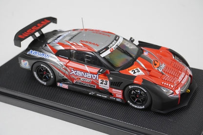 1:43 EBBRO 44125 Nissan Xanavi Nismo GT-R Super GT500 2008 Fuji #23 Red/Silver model car