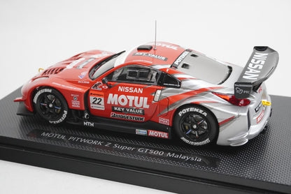 1:43 EBBRO 43723 Nissan Motul Pit Work Z Super GT500 Malaysia 2005 #22 model car