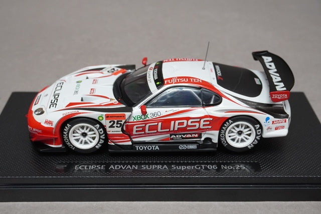 1:43 EBBRO 43808 Toyota ECLIPSE ADVAN SUPRA Super GT 2006 #25