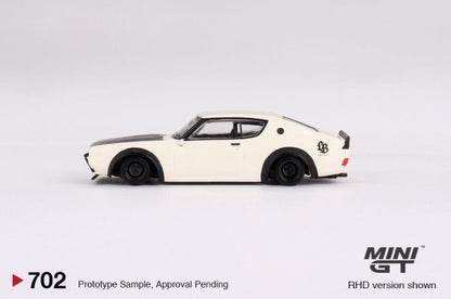 TSM MINI-GT 1/64 Nissan Skyline Kenmeri Liberty Walk White Right-hand drive LBWK Blister