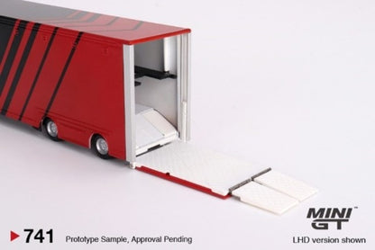 [ Back-order ] TSM MINI-GT MGT00741-R 1:64 Mercedes-Benz Actors w/ Racing Transporter "ADVAN" RHD  model car