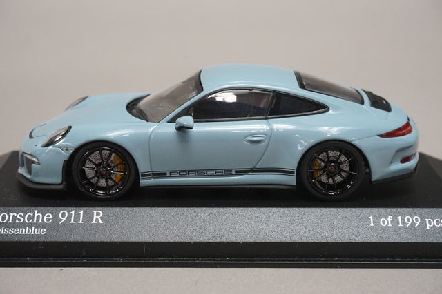 1:43 MINICHAMPS 413066268 ALMOST REAL Special Order Porsche 911 R 2016 Blue