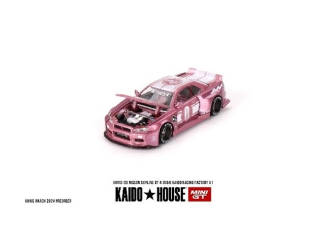 KHMG128 TSM MINI-GT 1:64 Nissan Skyline GT-R R34 KAIDO RACING FACTORY V1 Right-hand drive