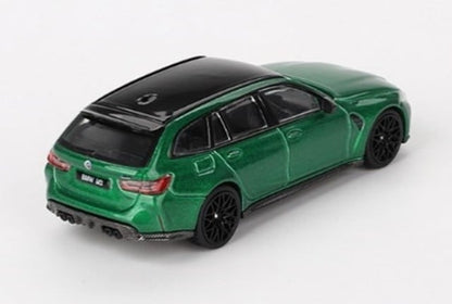 MGT00764-R TSM MINI-GT 1:64 BMW M3 Competition Touring Isle of Man Green Metallic Right-hand drive