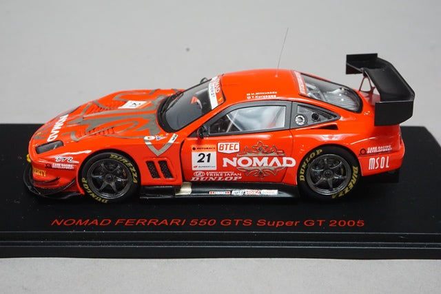 1:43 EBBRO 43743 Nomad Ferrari 550 GTS Maranello Super GT500 2005 #21 Red