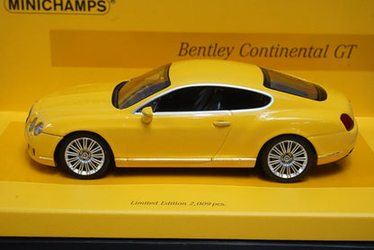 1:43 MINICHAMPS 436139601 Bentley Continental GT 2008 Lione Giallo No.6