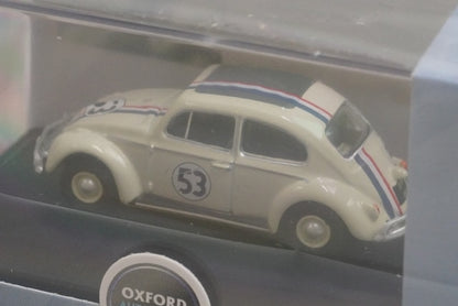 OX76VWB001 OXFORD 1:76 Volkswagen Beetle No. 53 Pearl White