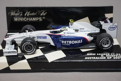 1:43 MINICHAMPS 400090006 BMW Sauber F1.09 Australia GP 2009 N.Heidfeld