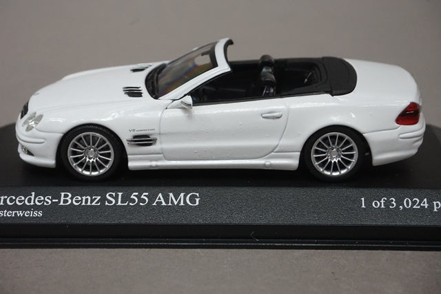 1:43 MINICHAMPS 400036170 Mercedes Benz SL55 AMG 2007 White