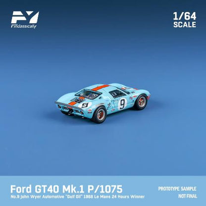 [ Pre-order ] FY64019 Finclassically 1:64 Ford GT40 Mk1 P/1075 1968 Le Mans Winner #9 Gulf
