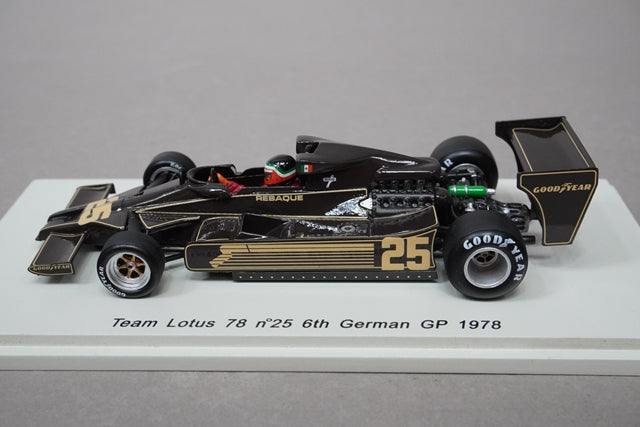 1:43 SPARK S1847 Team Lotus 78 6th German GP 1978 #25