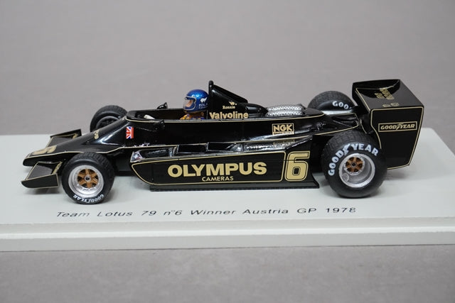 1:43 SPARK S1849 Lotus 79 Austrian GP Winner R.Peterson 1978 #6 JPS