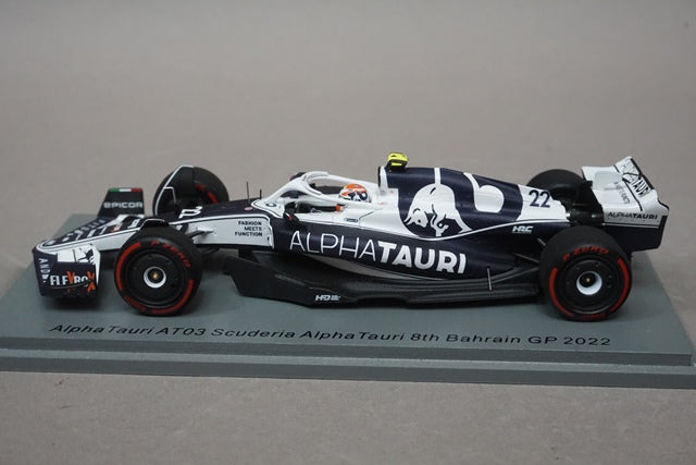 1:43 SPARK S8527 Alfatauri AT03 Bahrain GP 2022 #22 Yuki Tsunoda