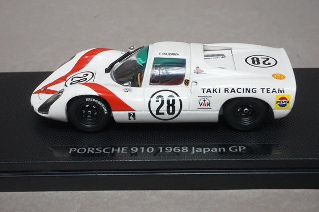 1:43 EBBRO 43638 Porsche 910 Japan GP 1968 #28 White