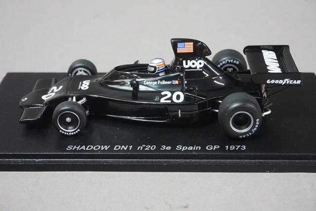 1:43 SPARK S1681 Shadow DN1 3e Spanish GP 1973 #20 George Follmer