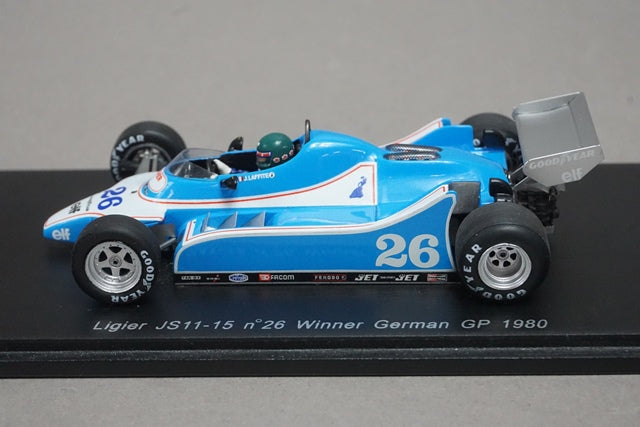 1:43 SPARK S1725 Ligier JS11-15 German GP Winner 1980 #26