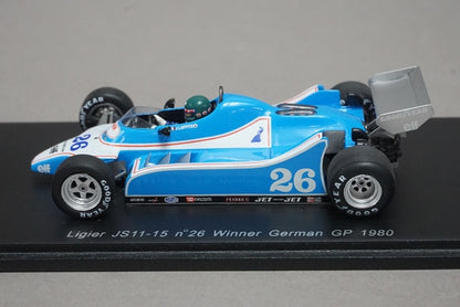 1:43 SPARK S1725 Ligier JS11-15 German GP Winner 1980 #26