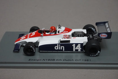 1:43 SPARK S3948 Ensign N180B Dutch GP 1981 #14