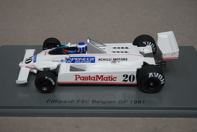 1:43 SPARK S4583 Fittipaldi F8C Belgian GP 1981 #20 Keke Rosberg