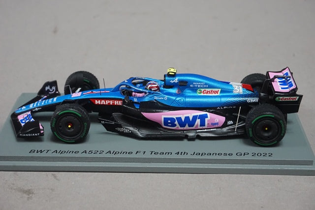 1:43 SPARK S8558 Alpine BWT A522 F1 Team Japan GP 4th 2022 #31