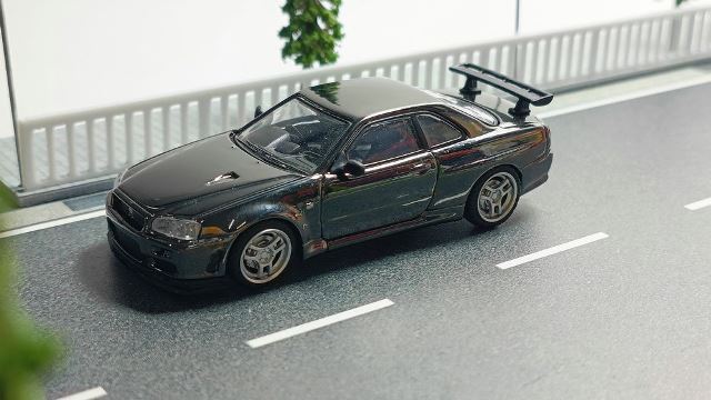 [ Pre-order ] Model Collect 1:64 Skyline R34 V-SPEC Chrome Gunmetal Gray