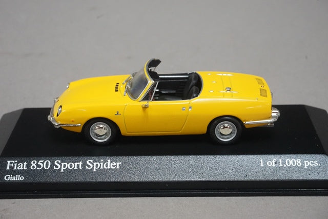 1:43 MINICHAMPS 400121232 Fiat 850 Sport Spyder 1968 Yellow