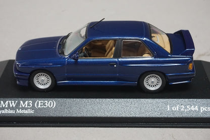 1:43 MINICHAMPS 430020301 BMW M3 E30 Blue