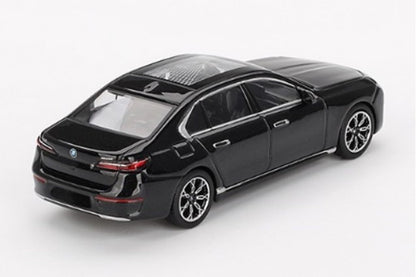 [ Back-order ] TSM MINI-GT MGT00802-L 1:64 BMW i7 eDrive50 Black Sapphire RHD model car