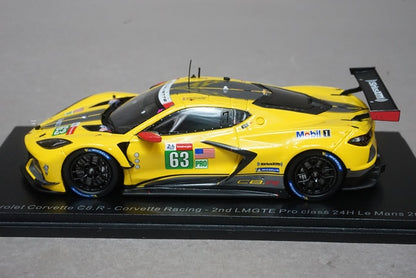 1:43 SPARK S8259 Chevrolet Corvette C8.R LMGTE Pro class 24h LM 2nd 2021 #63