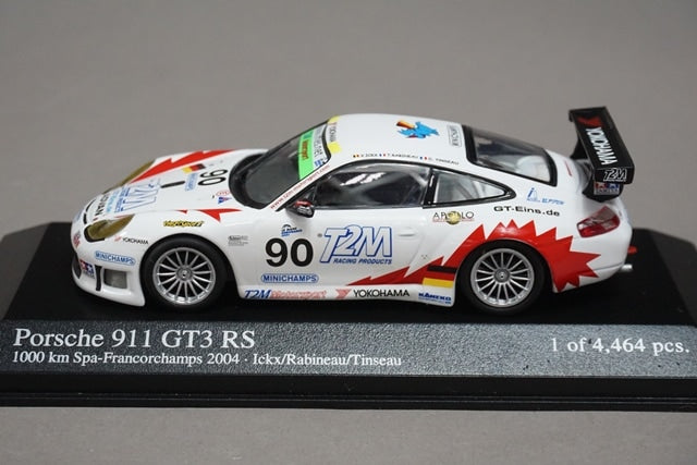 1:43 MINICHAMPS 400046980 Porsche 911 GT3 RS 1000Km SPA 2004 #90