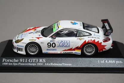 1:43 MINICHAMPS 400046980 Porsche 911 GT3 RS 1000Km SPA 2004 #90